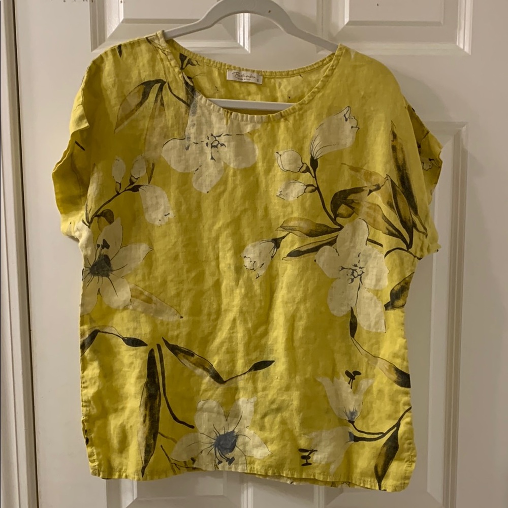 Floral Yellow Women's Top